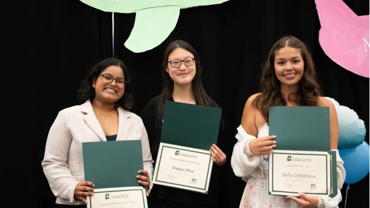 Students with their awards 