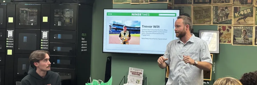 Trevor Wilt at Student Niner Media